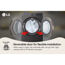 LG 7.4 cu. ft. Smart Front Load Electric Dryer black