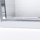 DreamLine Infinity-Z 60" x 72" Sliding Shower Door, Frosted Glass in Brushed Nickel