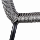 Armen Living Shasta 18.5" Fabric Patio Dining Chair in Gray/Black set of 2