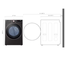 LG True Steam 7.4-cu ft Stackable Vented Electric Dryer ( Black Steel )