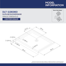 SlimLine 36 in. x 36 in. Single Threshold Alcove Shower Pan Base in White with Center Drain