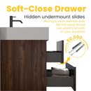 Grace Modern Floating Bathroom Vanity 60" Double Sink