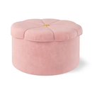 Mainstays Kids Daisy Plush Storage Ottoman, Pink