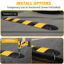 Portable Folding Rubber Speed Bump with 2 End Caps