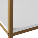 Mainstays 6-Shelf Gold Metal Frame Bookcase, White