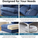 Modern Blue U Shaped Sectional Sofa