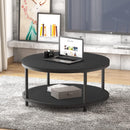 36" Rustic Round Coffee Table