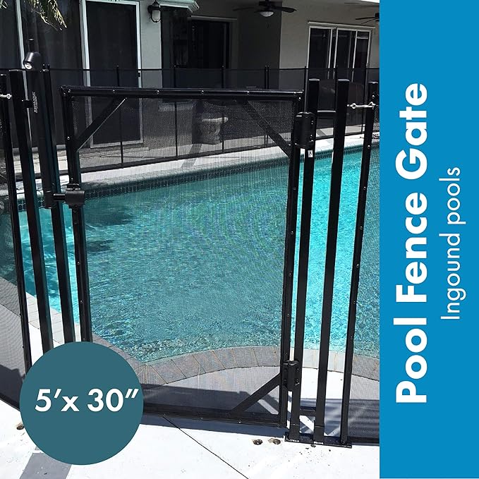 WaterWarden 5’ Pool Gate, Pool Fence Gate - 30” Wide