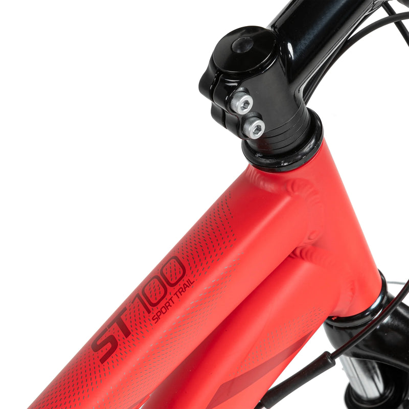 Rockrider ST100, 21 Speed Mountain Bike, 27.5", Unisex, Red