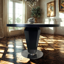 Contemporary Pedestal Round Dining Table 49” X 30”