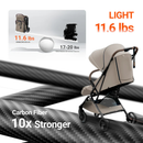 Carbon Fiber Baby Stroller Travel Lightweight Compact Stroller Easy-Fold Design Infant to Baby Toddler