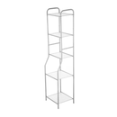 Mainstays Steel 5-Shelf Bathroom Storage Tower with Satin Nickel Finish