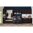 LG True Steam 7.4-cu ft Stackable Vented Electric Dryer ( Black Steel )
