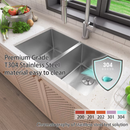 Sinber Undermount 32-in x 19-in Stainless steel Double equal bowl 16 -Gauge Kitchen Sink
