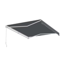 VEIKOUS 10 ft. W x 8 ft. L Manual Patio Retractable Awnings in Gray