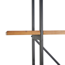 Christopher Knight Home Industrial Iron Bookcase with Solid Wood Shelves and X-Frame in Antique Black Finish