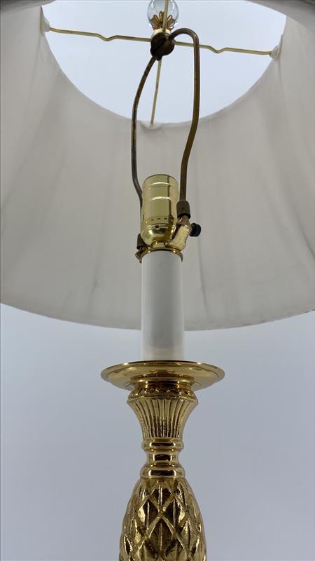 Elegant Pleated Shade Lamp with Ornate Gold Base