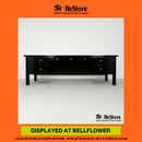 Black Lacquer Executive Desk with Crocodile Leather and Crystal Drawer Pulls