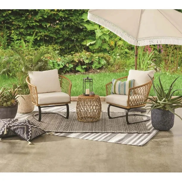 Better Homes & Gardens Ventura 2-Piece Outdoor Boho Wicker Chair Set