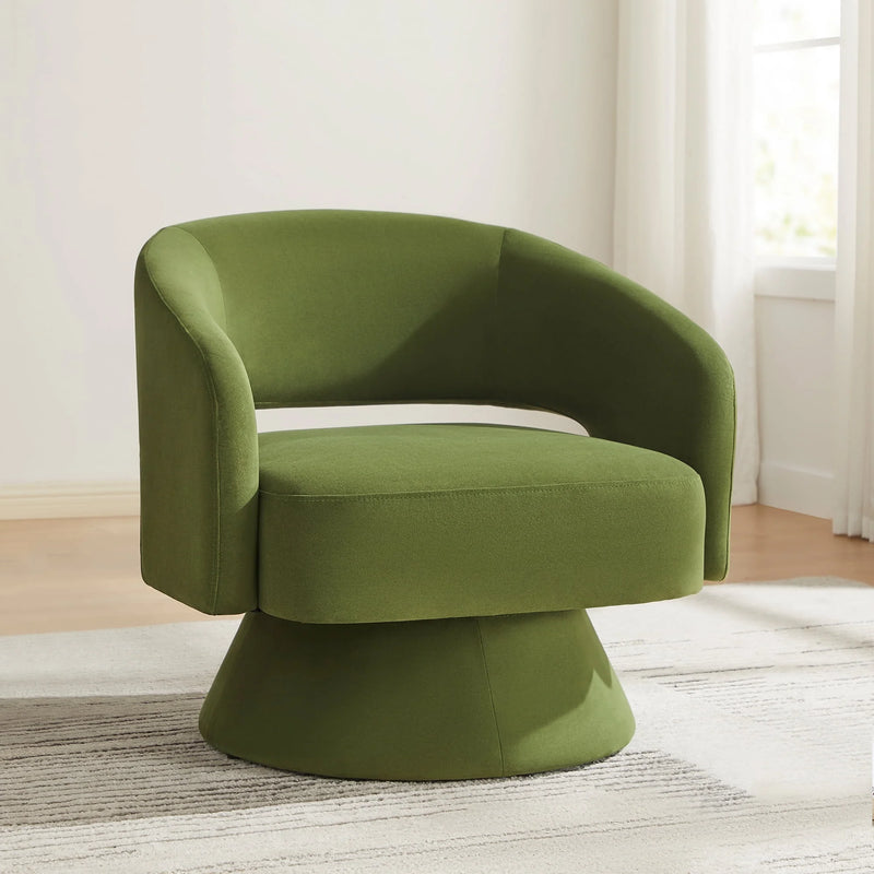 CHITA Swivel Fabric Accent Chair
