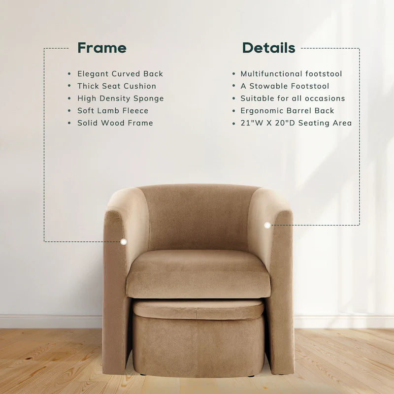 COLAMY NUIA Contemporary Minimalist Accent Chair