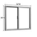 Milgard V300 54"x45" Trinsic Series Left-Handed Vinyl Sliding Window w/ Screen