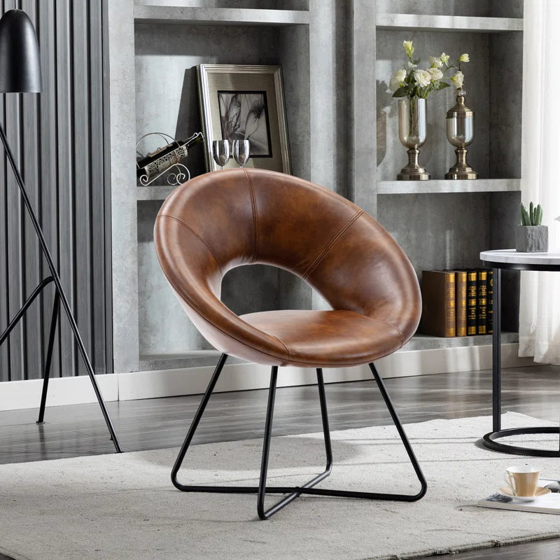 Coomer Faux Leather Accent Chair by Corrigan Studio