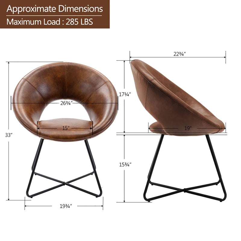 Coomer Faux Leather Accent Chair by Corrigan Studio