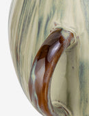 Hand-Painted Stoneware Vase with Handles