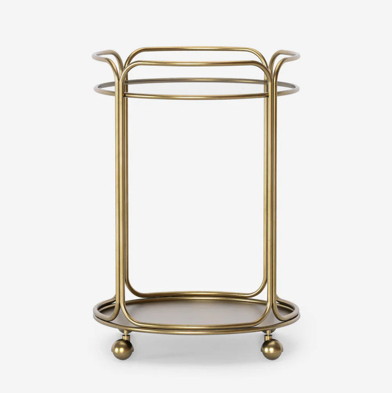 Lulu and Georgia Nathalie Round Bar Cart