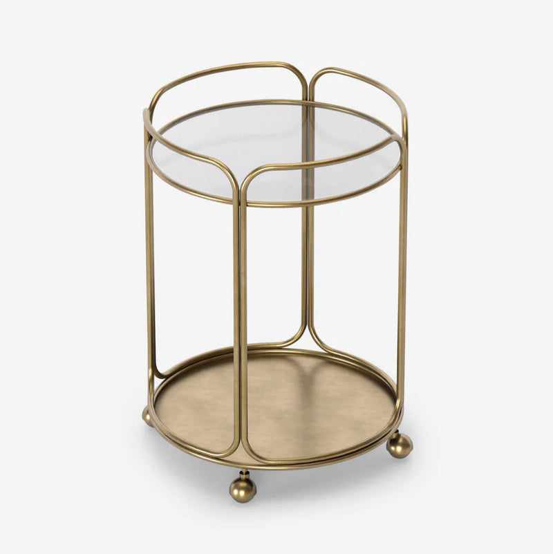 Lulu and Georgia Nathalie Round Bar Cart