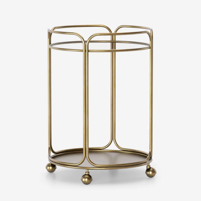 Lulu and Georgia Nathalie Round Bar Cart