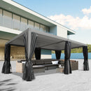 Domi 20'x12' Patio Aluminum Louvered Pergola