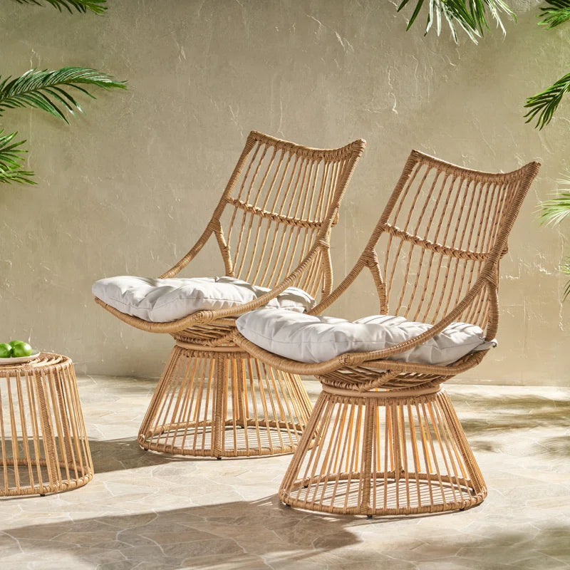 Joss Main Fiona Patio Chairs with Cushions Set of 2