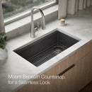 KOHLER Billings Undermount 32.5-in x 18.31-in Composite Single bowl Kitchen Sink