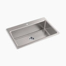 Kohler Provo 33" Dual Mount Single-bowl Workstation Kitchen Sink Kit