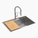 Kohler Provo 33" Dual Mount Single-bowl Workstation Kitchen Sink Kit