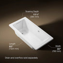 Kohler Archer 60" x 30" Drop-in Bath with Bask Heated Surface