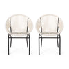 GDF Studio Carver Outdoor Club Chairs, Set of 2