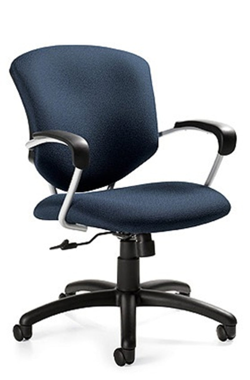 Global Furniture Supra Medium Back Tilter Chair -Graphite/Black