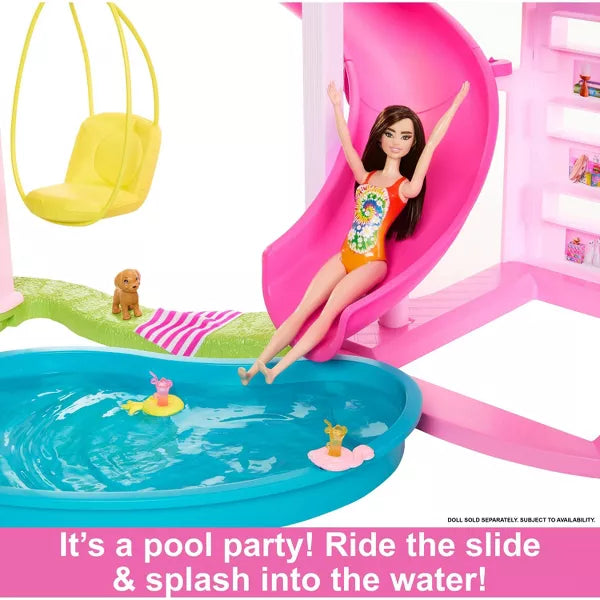 Barbie Dreamhouse Pool Party Doll House with 75+ Pieces
