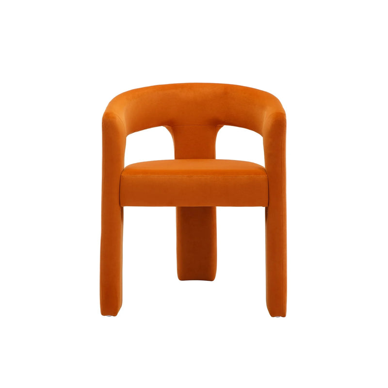 Modern Velvet Upholstered Armchair