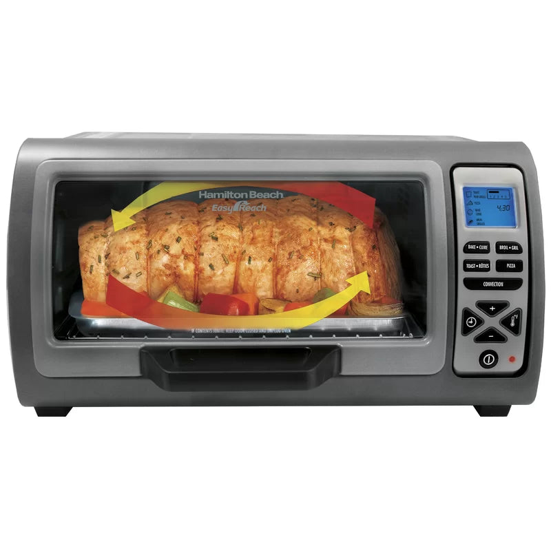 Hamilton Beach 1400-Watt 6-Slice Silver Toaster Oven