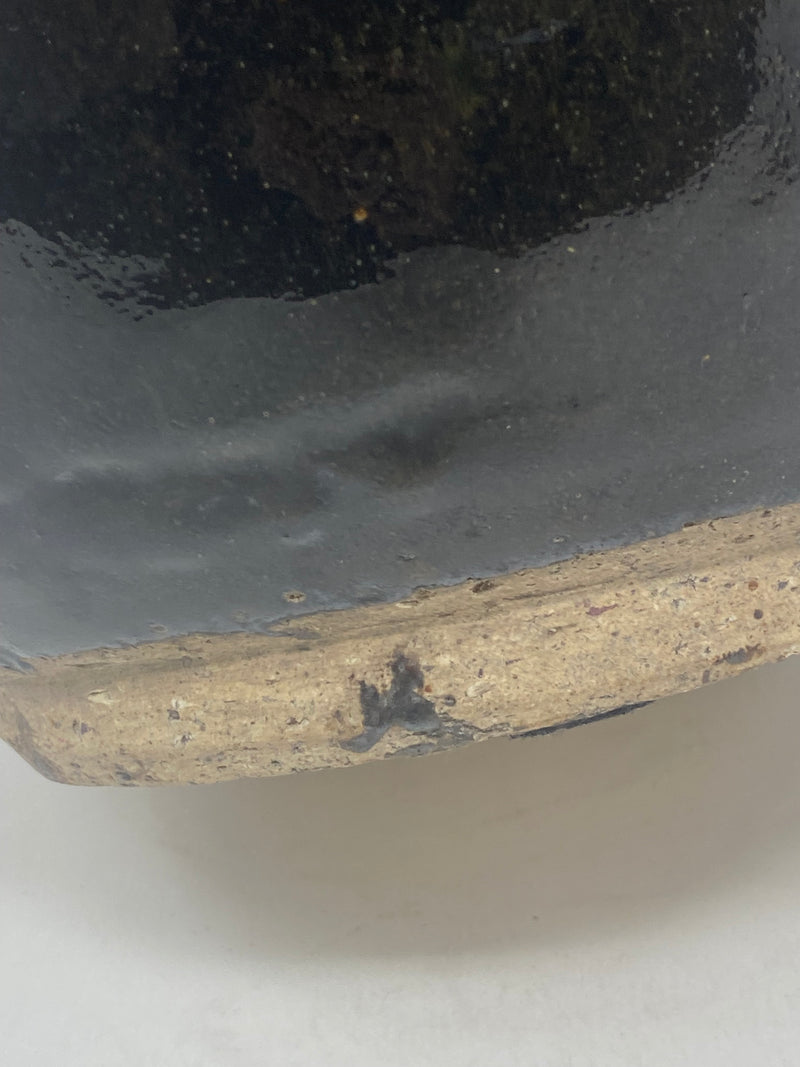 Vintage Small Black Ceramic Jar