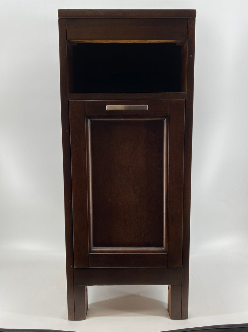 Style Selections Morecott 13-in W x 31.75-in H x 13.5-in D Chocolate Freestanding Soft Close Linen Cabinet
