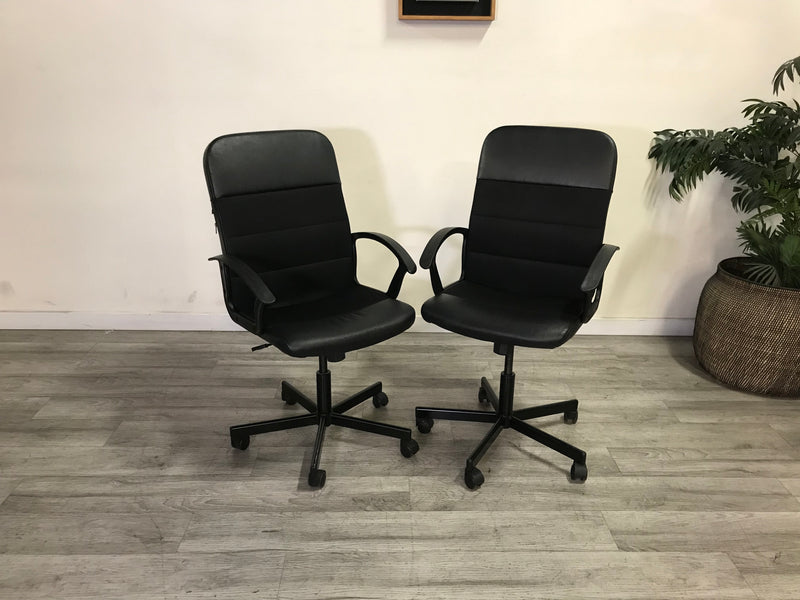 IKEA Renberget Black Office Chairs - Set of 2