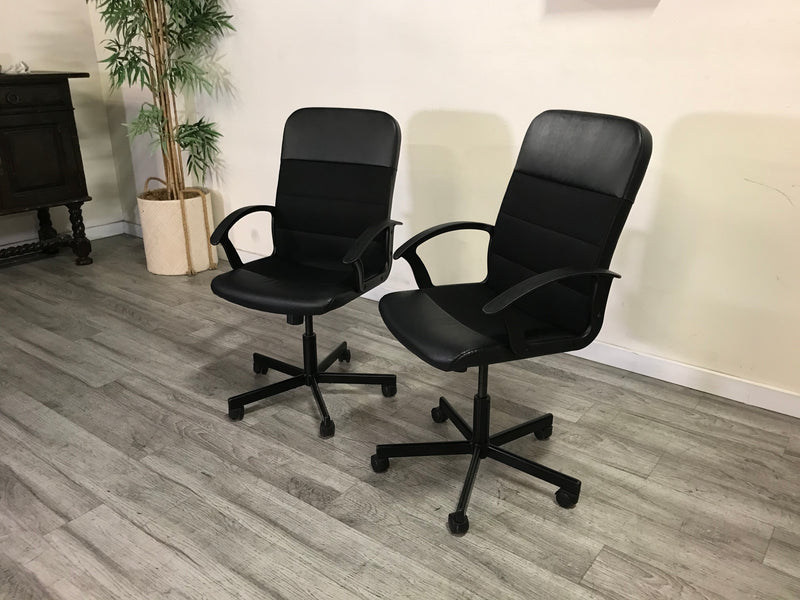 IKEA Renberget Black Office Chairs - Set of 2