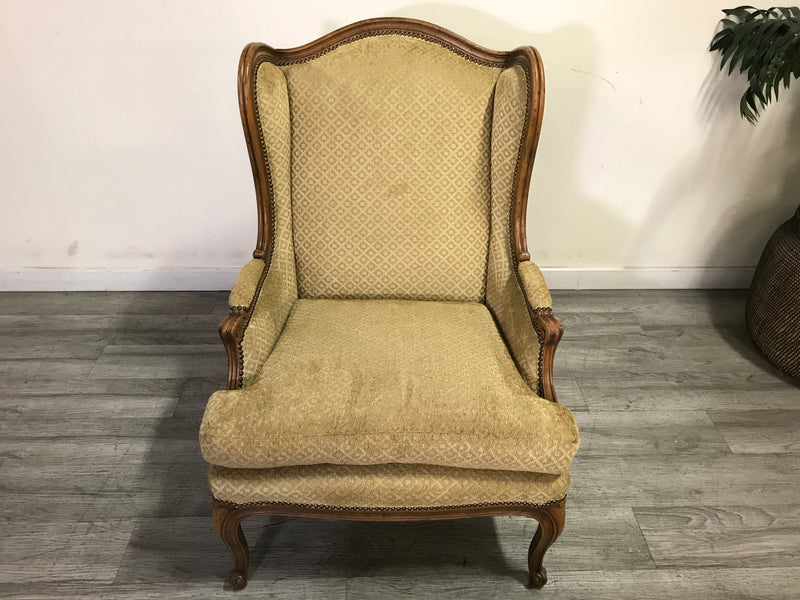 Victorian Style Lounge Chair and Ottoman