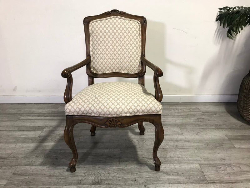 French Style Carved Wooden Arm Chair