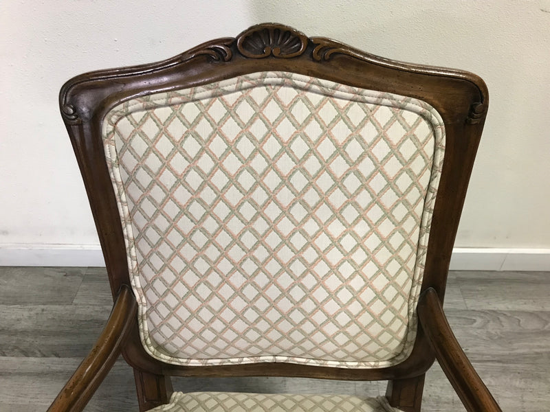 French Style Carved Wooden Arm Chair